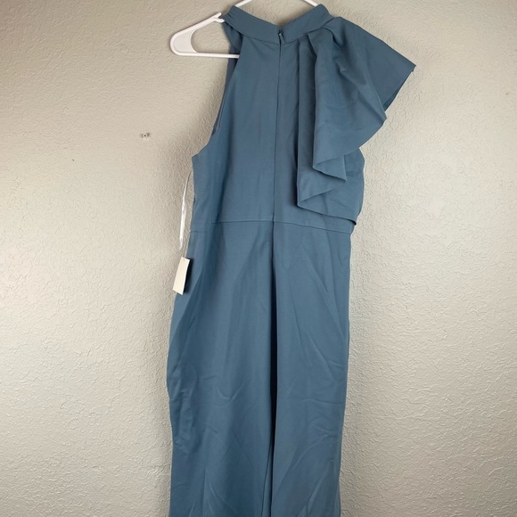 Lulus Margaux One shoulder maxi dress in slate NEW - Picture 5 of 16